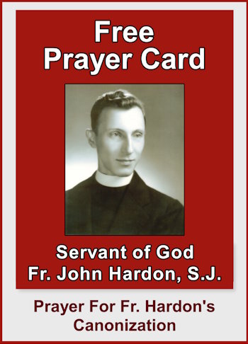 Fr. Hardon Prayer Card Ad