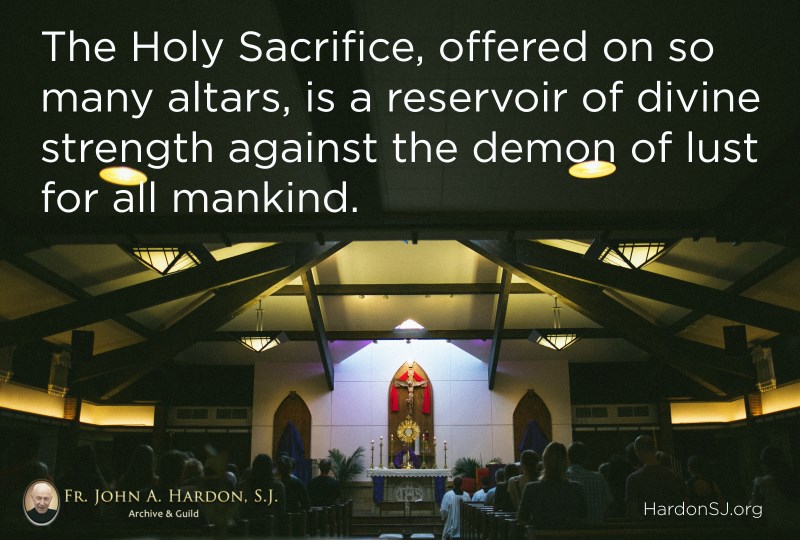 Eucharist purity Hardon SJ