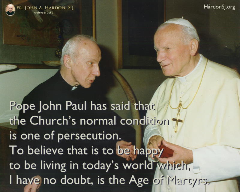 John Paul II with Fr Hardon